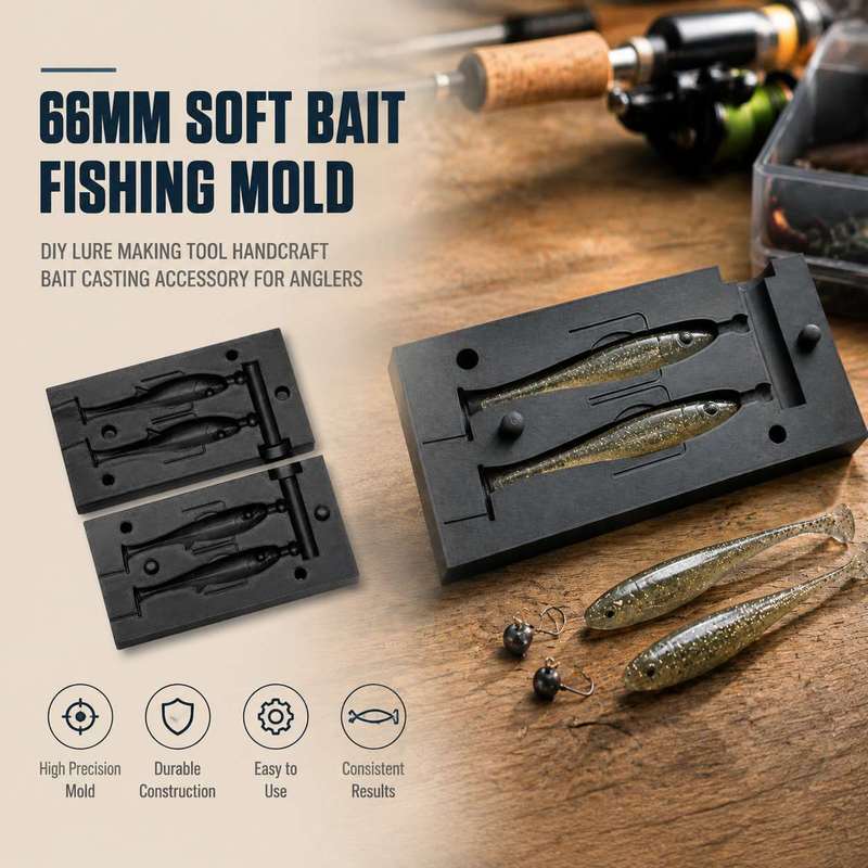 Fishing Lure Making Kit - 66mm Soft Bait Fishing Mold Handmade