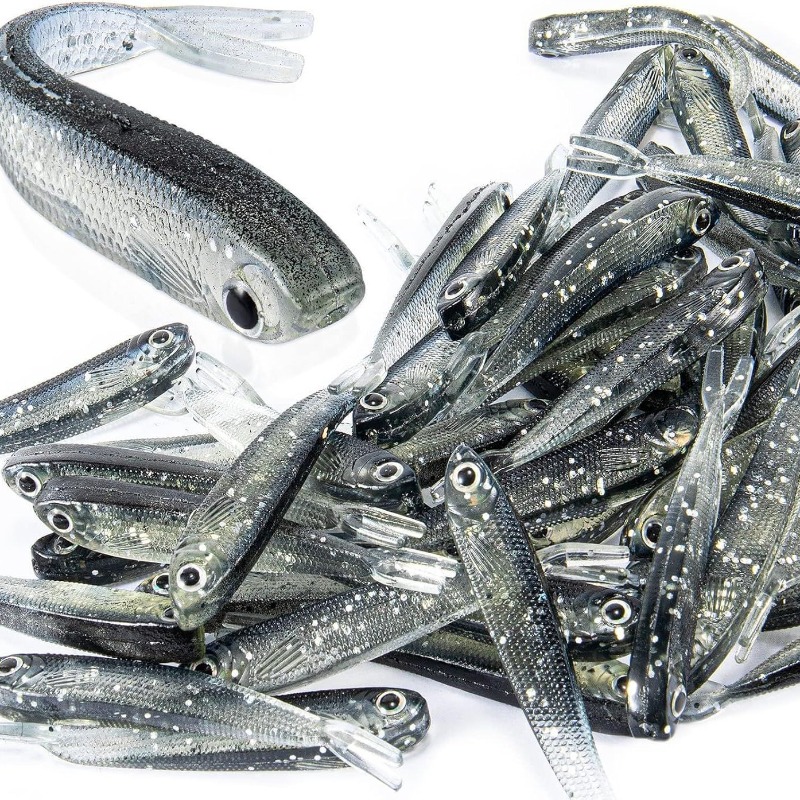 10/20/30Pcs Split Tail Minnow  - Fishing Lure Soft Plastic review and price