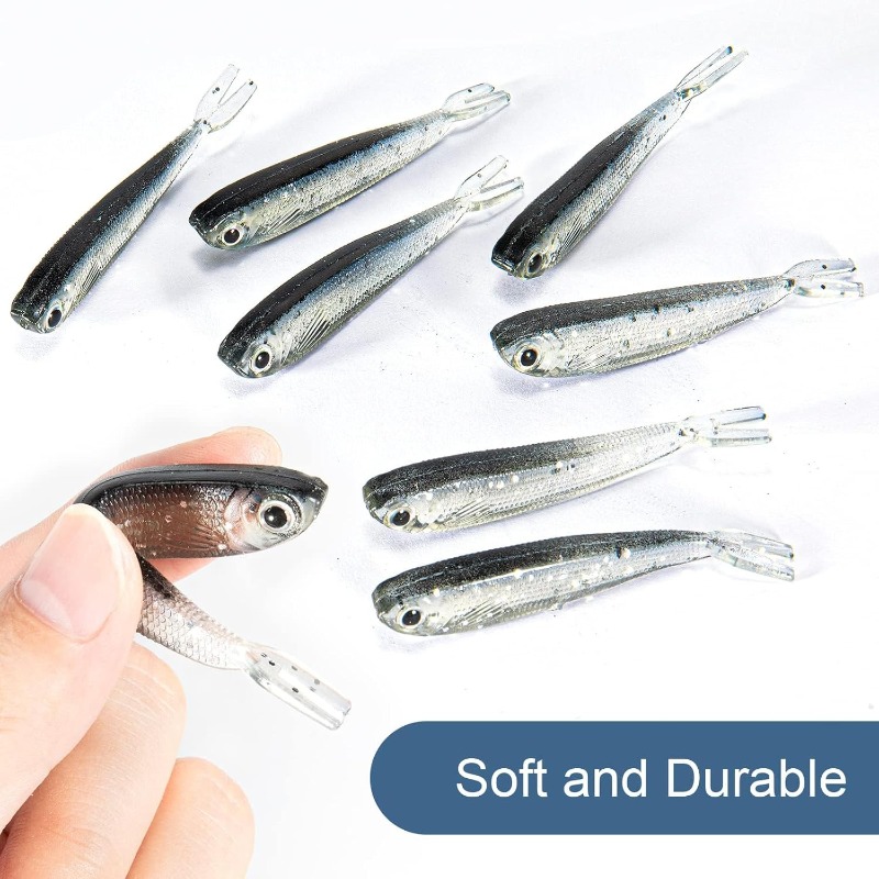 10/20/30Pcs Split Tail Minnow  - Fishing Lure Soft Plastic review and price